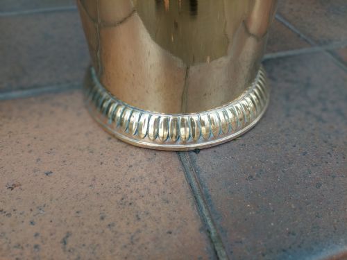 GERMAN ART NOUVEAU JUGENDSTIL BRASS WINE COOLER - ADDITIONAL PHOTO 2