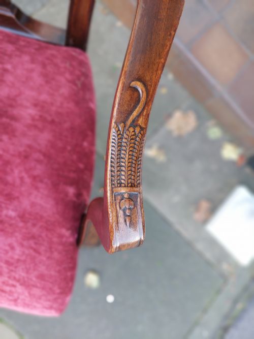 LATE 19THC HEPPLEWHITE STYLE ARM CHAIR - ADDITIONAL PHOTO 3