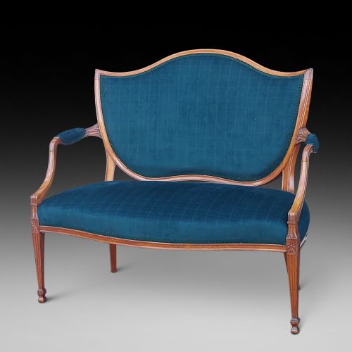 Early 20thc Edwardian Satinwood Two-seater Sofa