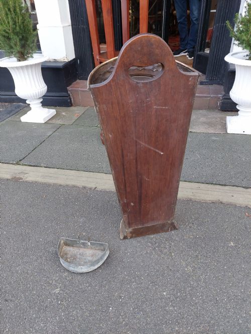 EDWARDIAN BRASS HALF MOON STICK STAND - ADDITIONAL PHOTO 11