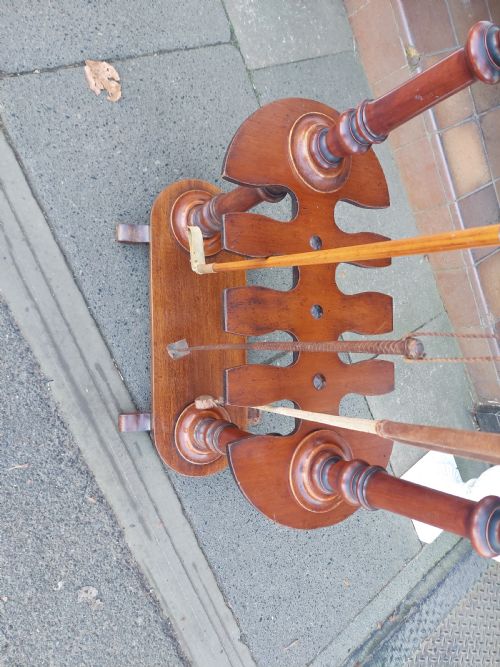 VICTORIAN MAHOGANY TACK ROOM WHIP STAND - ADDITIONAL PHOTO 2