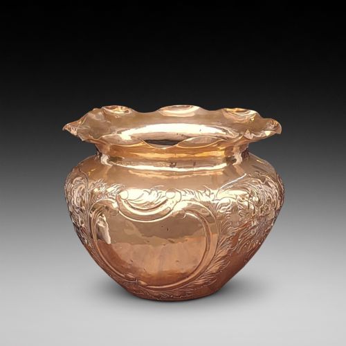 LATE 19THC HAND STITCHED COPPER PLANTER