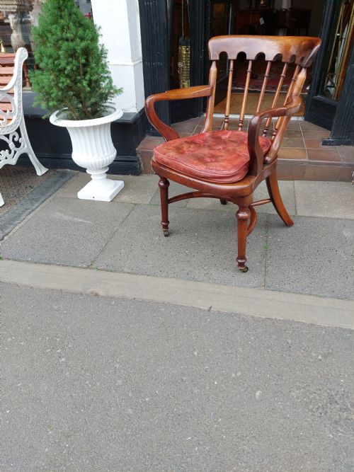 EARLY 19THC MAHOGANY DESK CHAIR - ADDITIONAL PHOTO 2