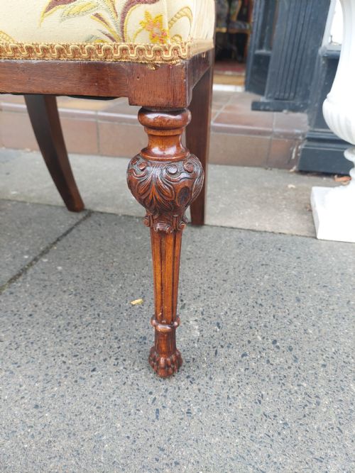 PAIR OF 19THC CARVED WALNUT SIDE CHAIRS - ADDITIONAL PHOTO 6