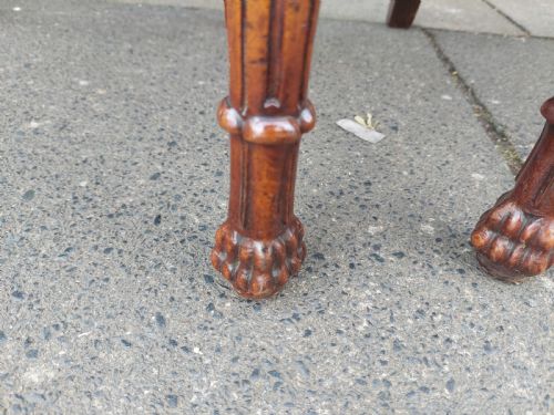 PAIR OF 19THC CARVED WALNUT SIDE CHAIRS - ADDITIONAL PHOTO 7