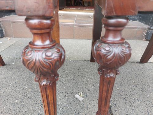 PAIR OF 19THC CARVED WALNUT SIDE CHAIRS - ADDITIONAL PHOTO 8