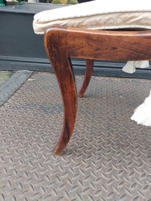 SET OF SIX REGENCY BRASS INLAID FAUX ROSEWOOD DINING CHAIRS - ADDITIONAL PHOTO 6
