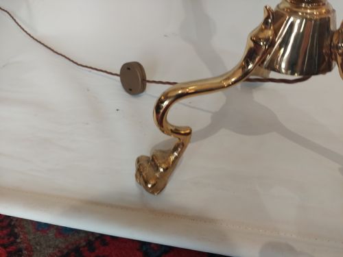 EARLY 20THC ART NOUVEAU BRASS STANDARD LAMP - ADDITIONAL PHOTO 10