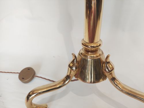 EARLY 20THC ART NOUVEAU BRASS STANDARD LAMP - ADDITIONAL PHOTO 11