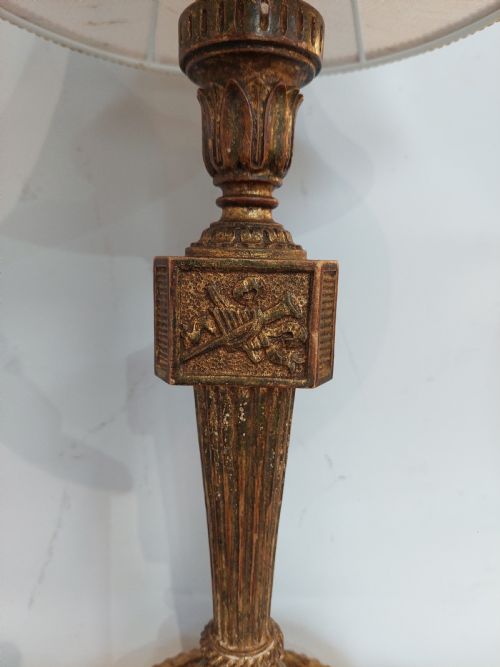 PAIR OF EARLY 19THC FRENCH GILTWOOD CHATEAU CANDLESTICKS - ADDITIONAL PHOTO 5