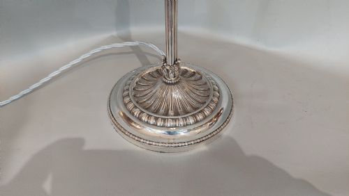EARLY 20THC SILVER PLATE FARRADAY SON STYLE ELECTRIC LAMP - ADDITIONAL PHOTO 2