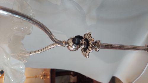 EARLY 20THC SILVER PLATE FARRADAY SON STYLE ELECTRIC LAMP - ADDITIONAL PHOTO 6