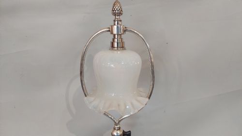 EARLY 20THC SILVER PLATE FARRADAY SON STYLE ELECTRIC LAMP - ADDITIONAL PHOTO 7