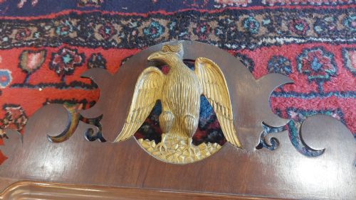 LATE 19THC GEORGE II STYLE WALNUT GILTWOOD WALL MIRROR - ADDITIONAL PHOTO 2