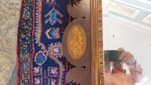 LATE 19THC GEORGE II STYLE WALNUT GILTWOOD WALL MIRROR - ADDITIONAL PHOTO 5