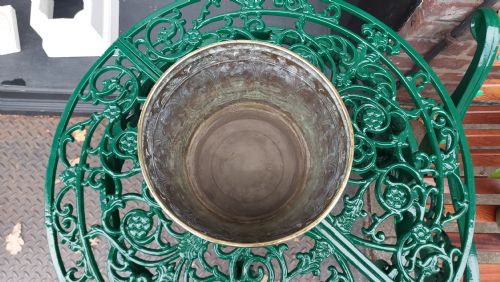 ART NOUVEAU BRASS PLANTER BY J SANKEY AND SONS - ADDITIONAL PHOTO 2