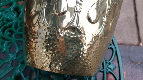 ART NOUVEAU BRASS PLANTER BY J SANKEY AND SONS - ADDITIONAL PHOTO 6