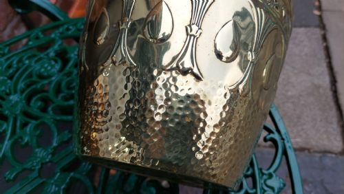 ART NOUVEAU BRASS PLANTER BY J SANKEY AND SONS - ADDITIONAL PHOTO 7