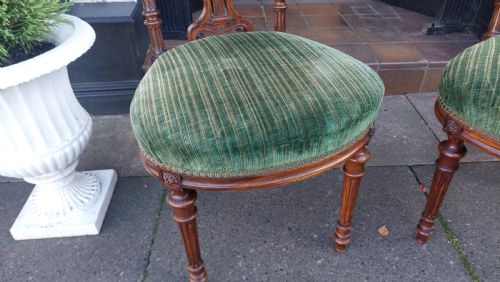 PAIR OF VICTORIAN MAHOGANY OCCASIONAL CHAIRS - ADDITIONAL PHOTO 6
