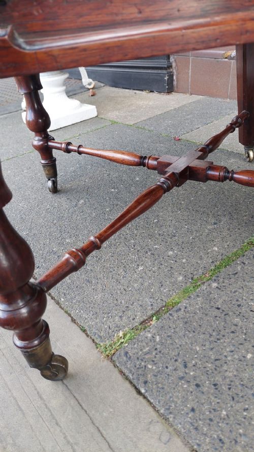 EARLY GOTHIC REVIVAL SOLID ROSEWOOD NURSING CHAIR - ADDITIONAL PHOTO 1