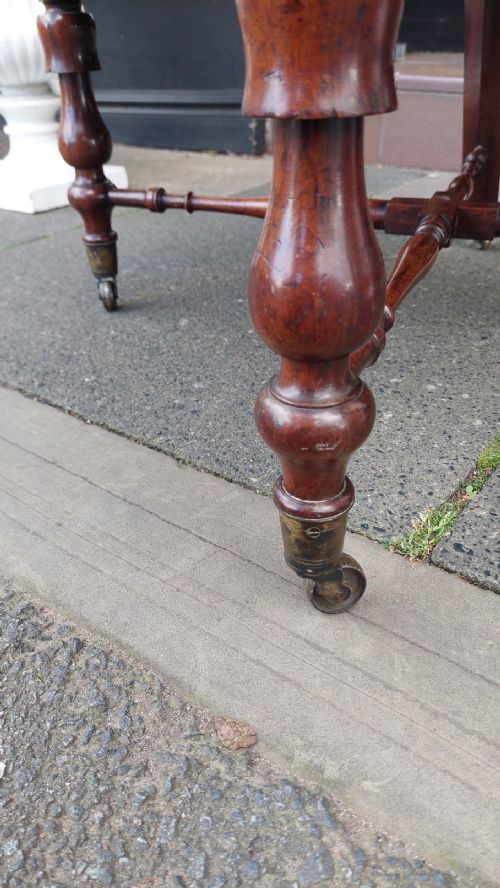 EARLY GOTHIC REVIVAL SOLID ROSEWOOD NURSING CHAIR - ADDITIONAL PHOTO 2