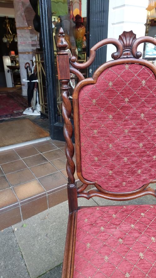 EARLY GOTHIC REVIVAL SOLID ROSEWOOD NURSING CHAIR - ADDITIONAL PHOTO 5