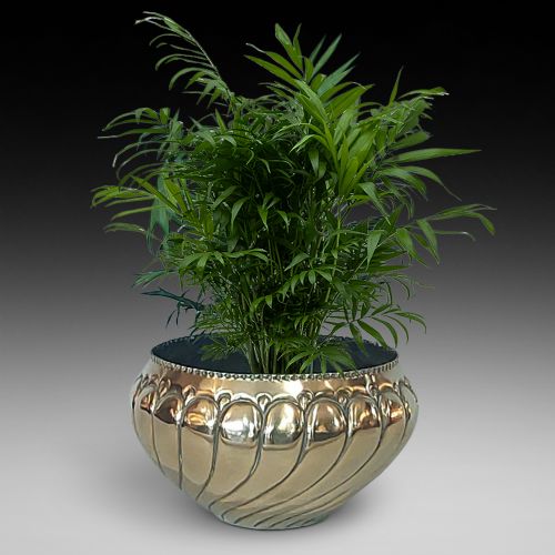 ART NOUVEAU BRASS PLANTER OF STYLISTIC FORM - ADDITIONAL PHOTO 1
