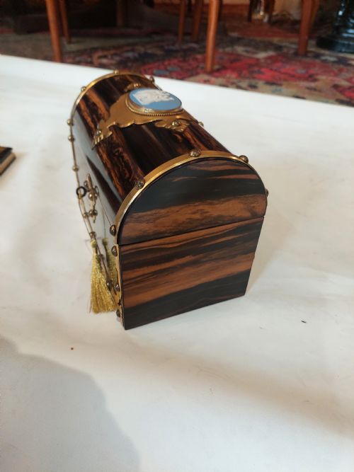 VICTORIAN COROMANDEL DESK SET LETTER BOX - ADDITIONAL PHOTO 6