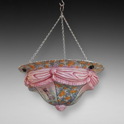 Edwardian Glass Ceiling Lightshade,