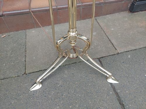 EARLY 20THC ART NOUVEAU BRASS STANDARD LAMP - ADDITIONAL PHOTO 1