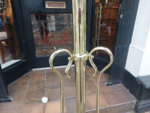 EARLY 20THC ART NOUVEAU BRASS STANDARD LAMP - ADDITIONAL PHOTO 4