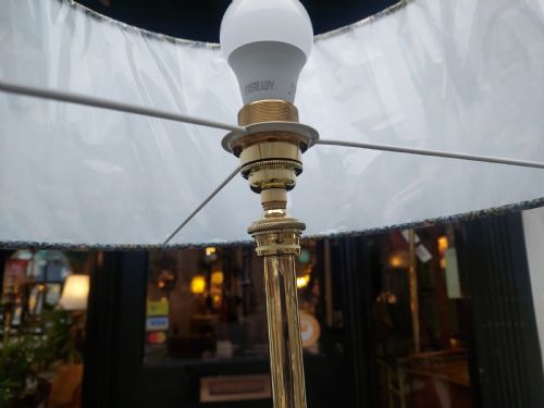 EARLY 20THC ART NOUVEAU BRASS STANDARD LAMP - ADDITIONAL PHOTO 6