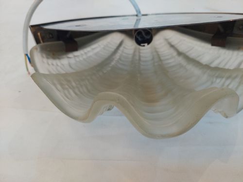 SUITE OF ART DECO CLAM SHELL FROSTED GLASS LIGHTS - ADDITIONAL PHOTO 7