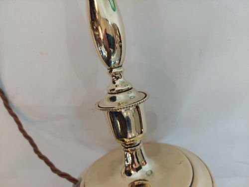 EARLY 20THC BRASS SWAN NECK DESK LAMP - ADDITIONAL PHOTO 4