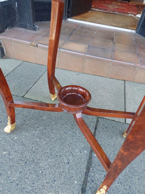 LATE 19THC FRENCH MAHOGANY AND SATINWOOD WRITING DESK - ADDITIONAL PHOTO 4