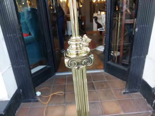 VICTORIAN NEOCLASSICAL BRASS LAMP STANDARD - ADDITIONAL PHOTO 3