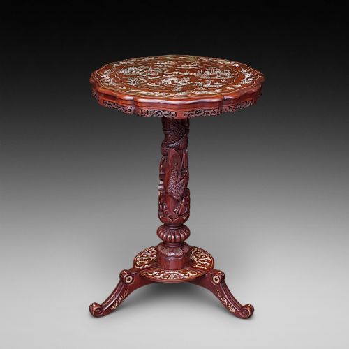 Mid 19thc Japanese Export Rosewood Centre Table