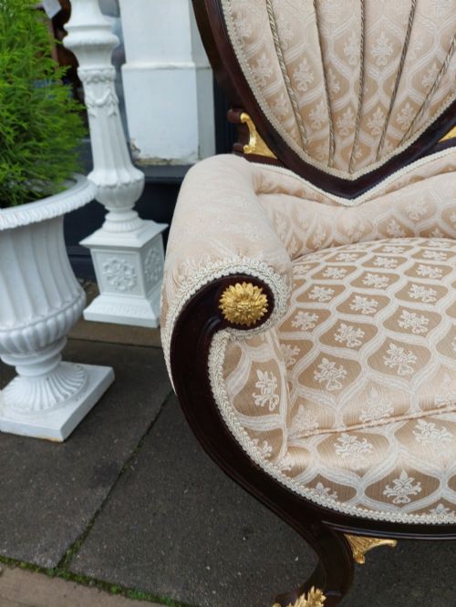 FRENCH EMPIRE MAHOGANY GILT BRONZE MOUNTED CHAIR - ADDITIONAL PHOTO 6