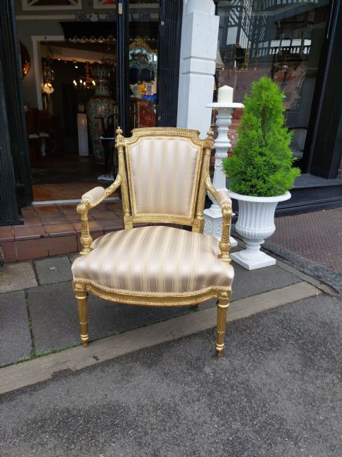 MID VICTORIAN GILTWOOD FAUTEUIL ARM CHAIR - ADDITIONAL PHOTO 1