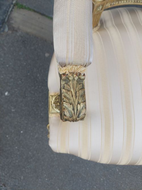 MID VICTORIAN GILTWOOD FAUTEUIL ARM CHAIR - ADDITIONAL PHOTO 2