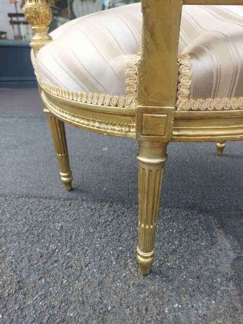 MID VICTORIAN GILTWOOD FAUTEUIL ARM CHAIR - ADDITIONAL PHOTO 7