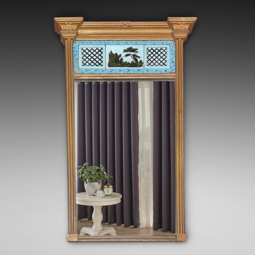 Regency Giltwood & Verre Eglomise Pier Mirror