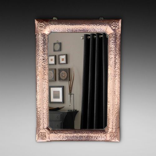 Arts & Crafts Beaten Copper Wall Mirror