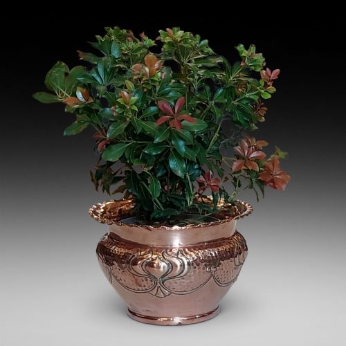 Edwardian Art Nouveau Copper Planter