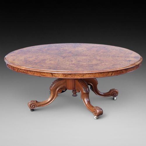 Good Victorian Burr Walnut Coffee Table