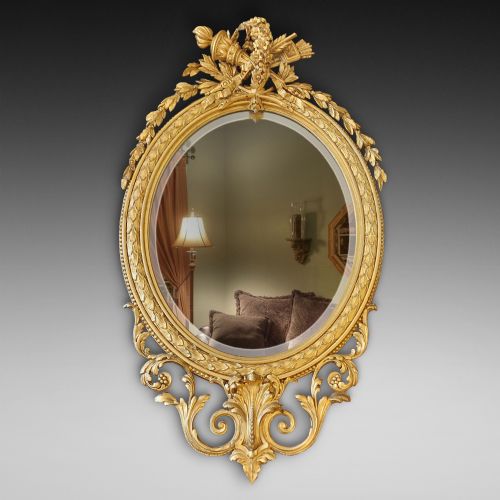 19thc Ornate Giltwood Wall Mirror