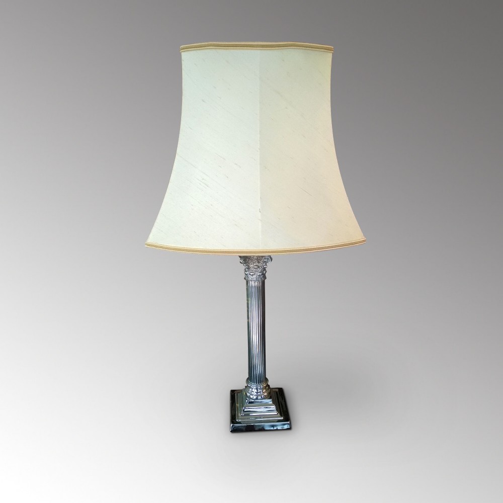 Silver Plated Table Lamp