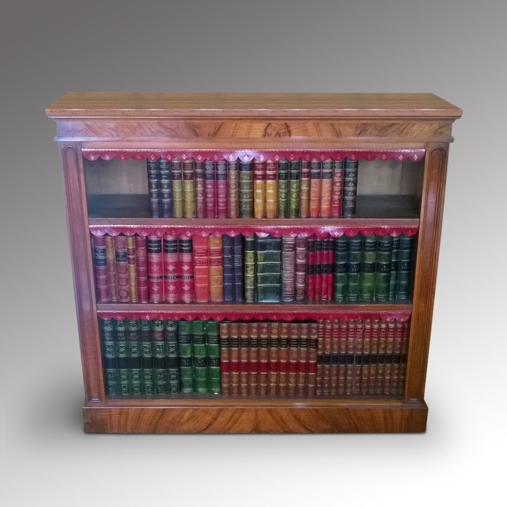 Victorian walnut dwarf bookcase