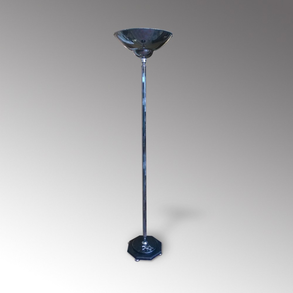 Art Deco Chrome Uplighter