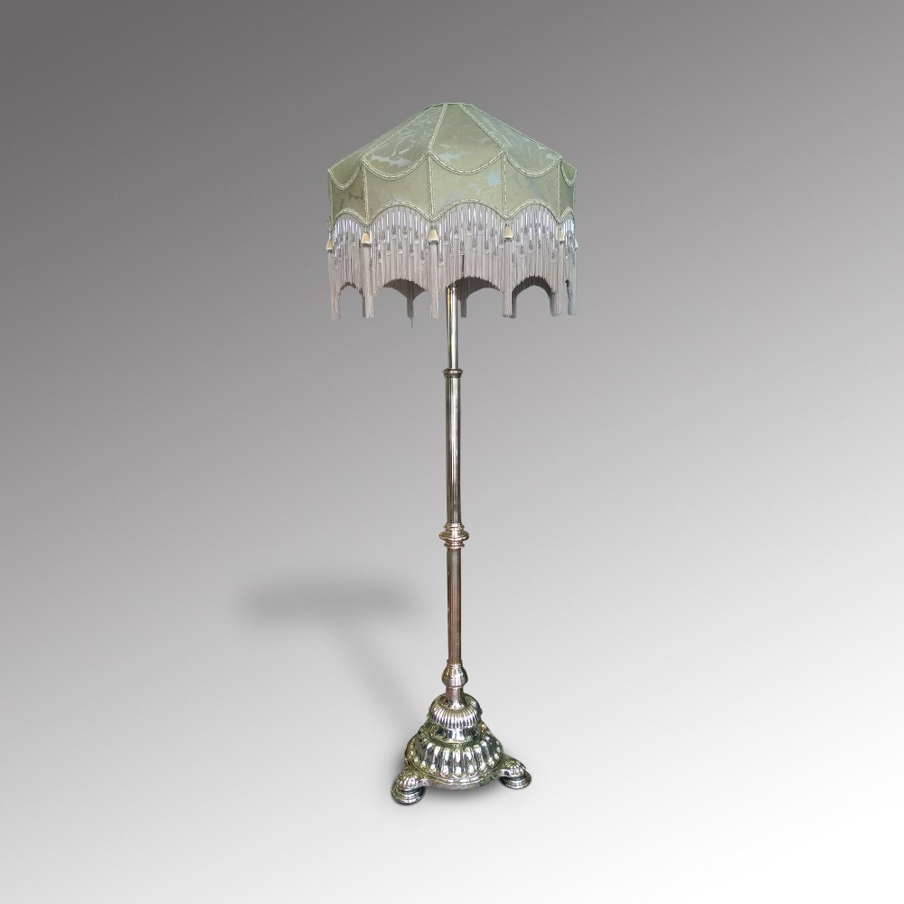 Victorian Brass Extending Standard Lamp